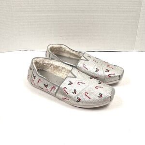 Toms Candy Cane Glitter Shoes Sz 12